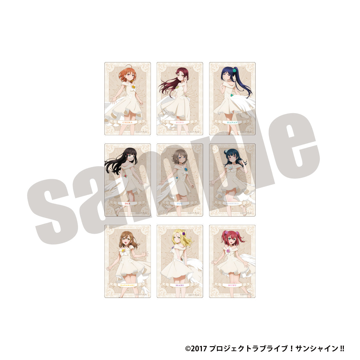 『ラブライブ!サンシャイン‼︎』タロット風カード(ホワイトドレスver.)
